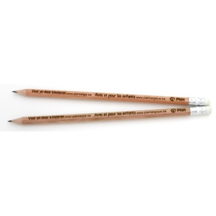 Bleistift mit Radiergummi lackiert, sechseckig